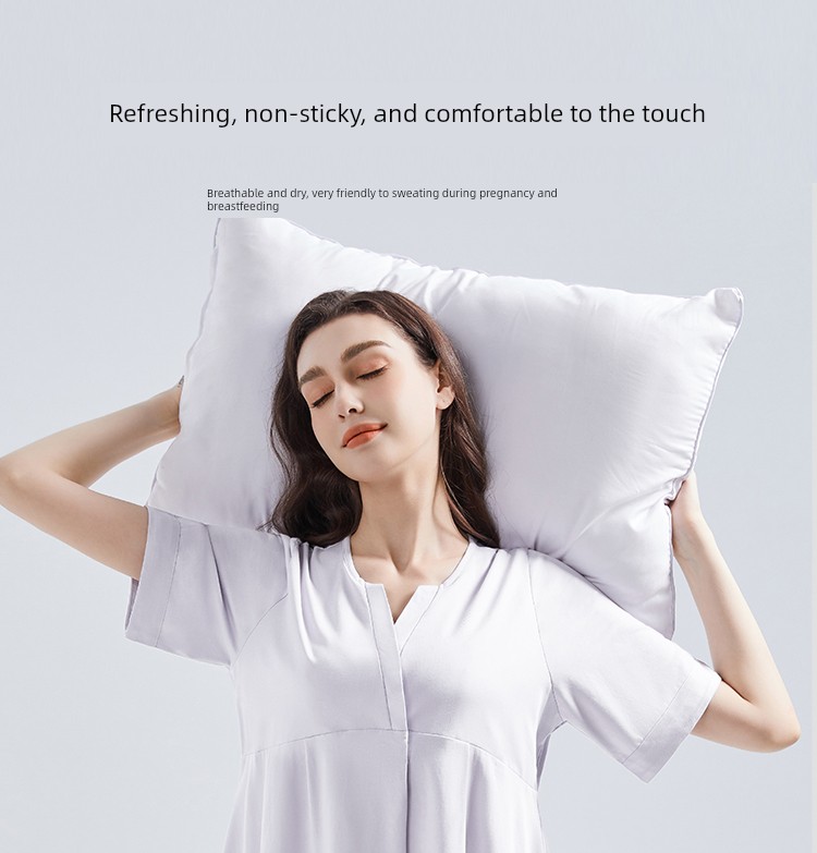 Gemeizi Maternity Pajamas Short Sleeve Summer Pregnancy Prenatal Modal Postpartum Nursing Homewear with Chest Pad Set — 7