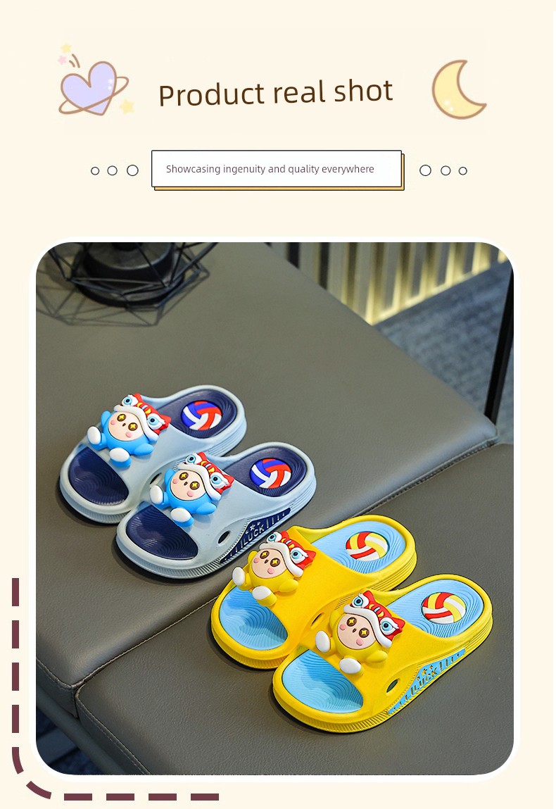 Children's Slippers for Boys, Summer 2026 New Model, Cute Cartoon Design for Girls, Non-Slip Thick-Soled Sandals for Older Kids — 9