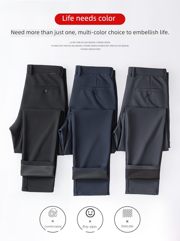 business affairs Straight cylinder Anti wrinkle No iron autumn man Casual pants