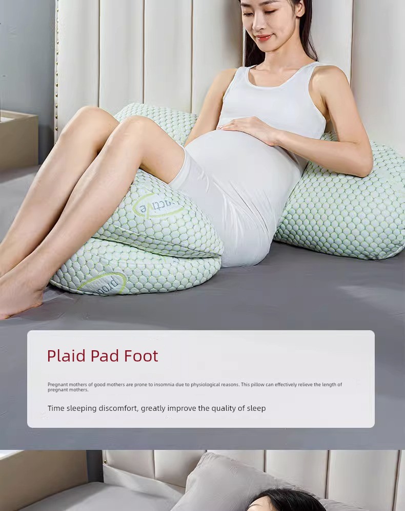 Summer Cool Removable and Washable Pregnancy Pillow Refreshing Non-Stick Pregnant Women Side Sleeping Belly Support Waist Cushion Sleep during Pregnancy — 37