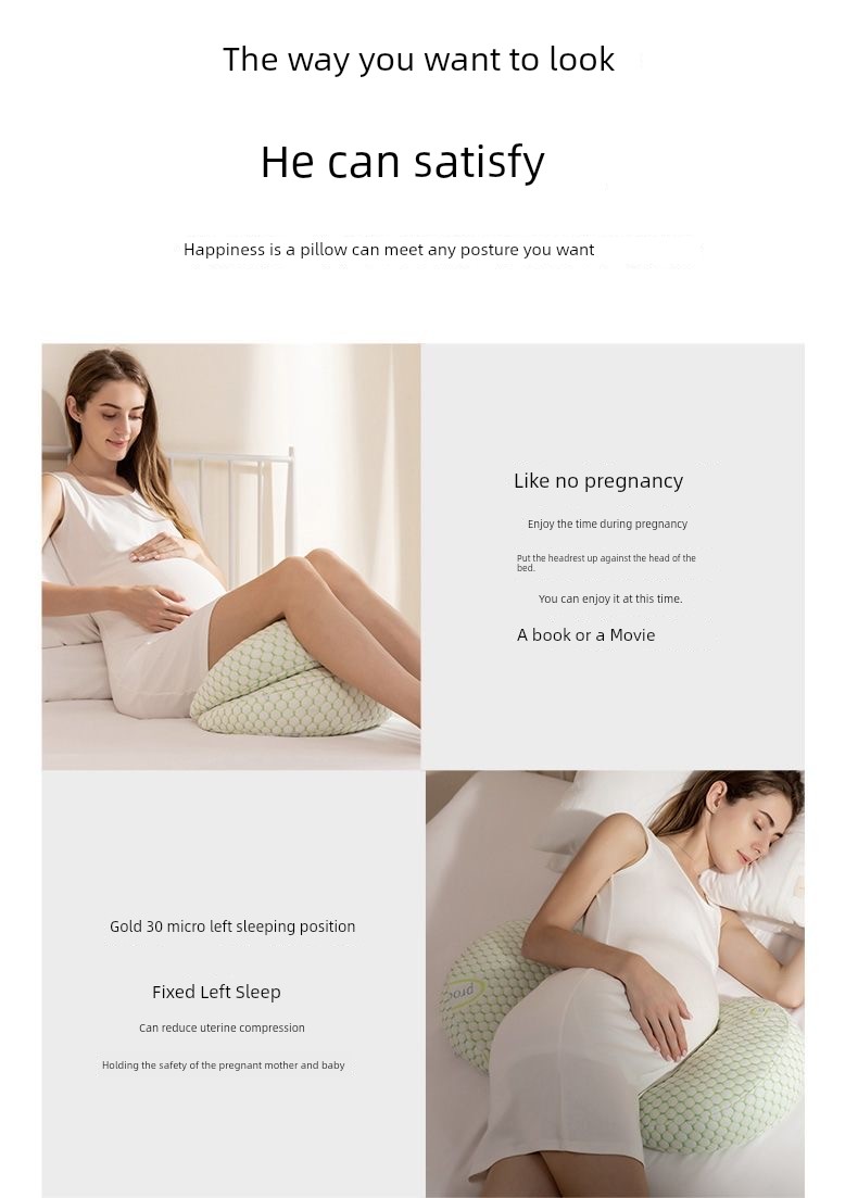 Summer Cool Removable and Washable Pregnancy Pillow Refreshing Non-Stick Pregnant Women Side Sleeping Belly Support Waist Cushion Sleep during Pregnancy — 14
