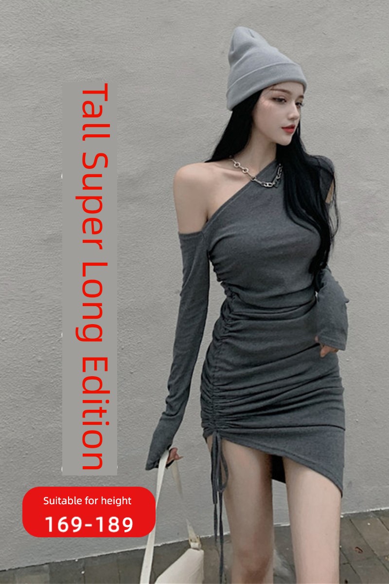 strapless  Europe and America Tall man girl student Dress