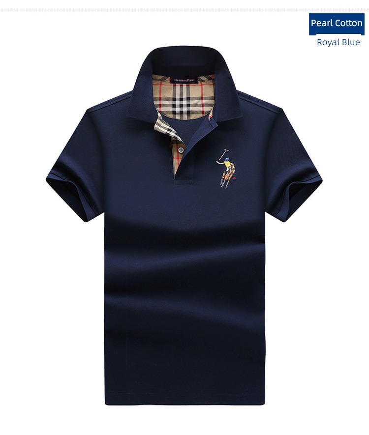tide high-end Paul Short sleeve Lapel Big size Polo shirt