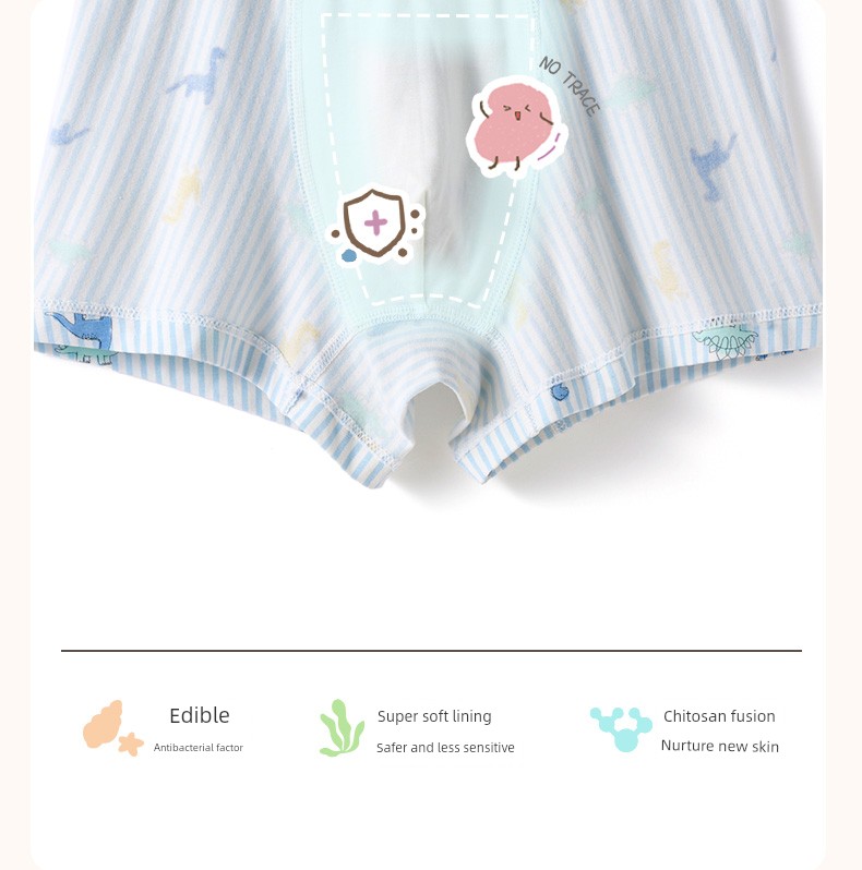Little Black Pure Cotton Baby 1-12 Years Old Children's Underwear — 4