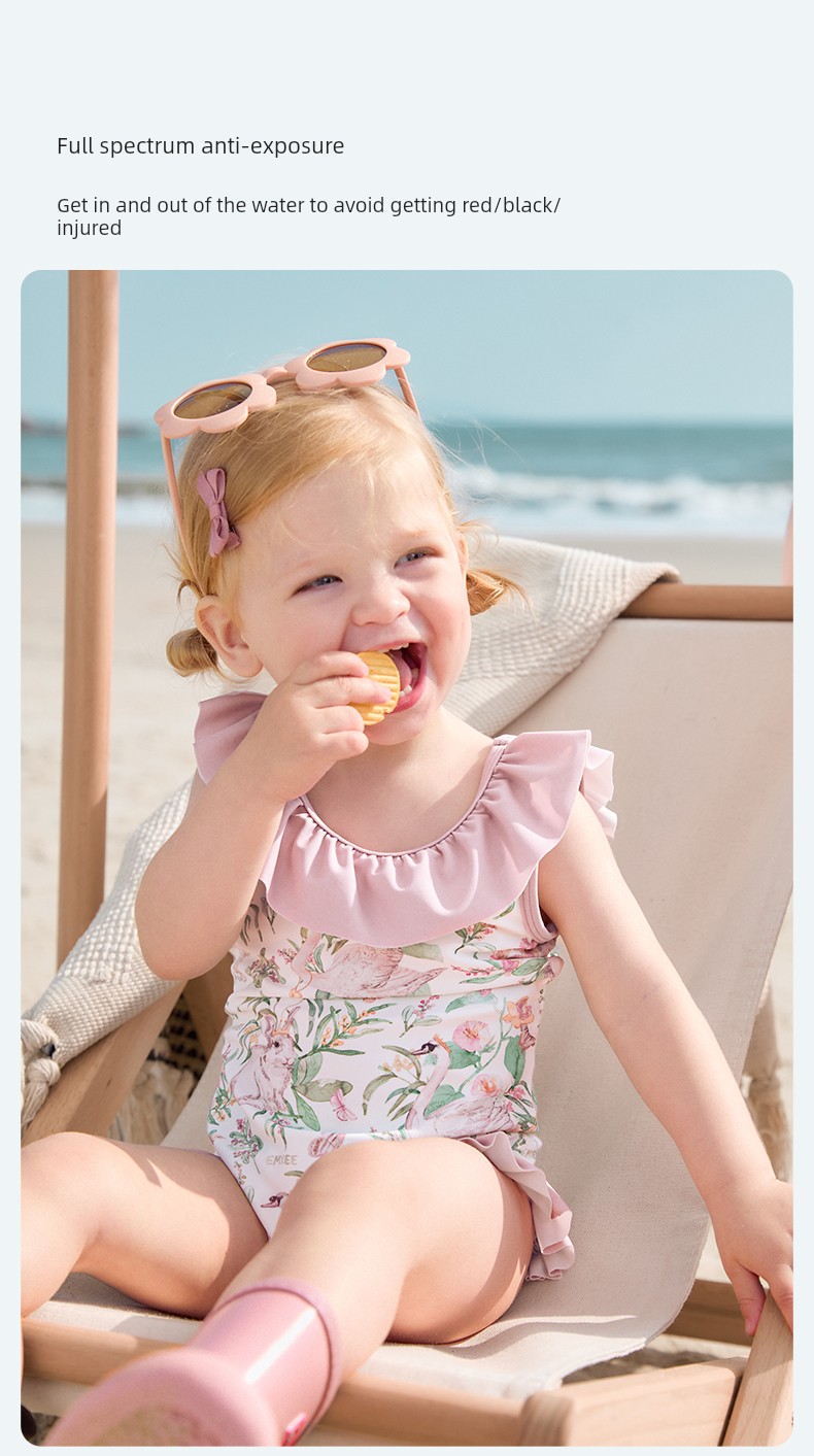 Manxi Children's Clothing Kids' One-Piece Swimsuit for Girls, Baby Beach Swimwear, Cool and Sun-Protective, Quick-Drying, Summer Swimwear for Girls — 7