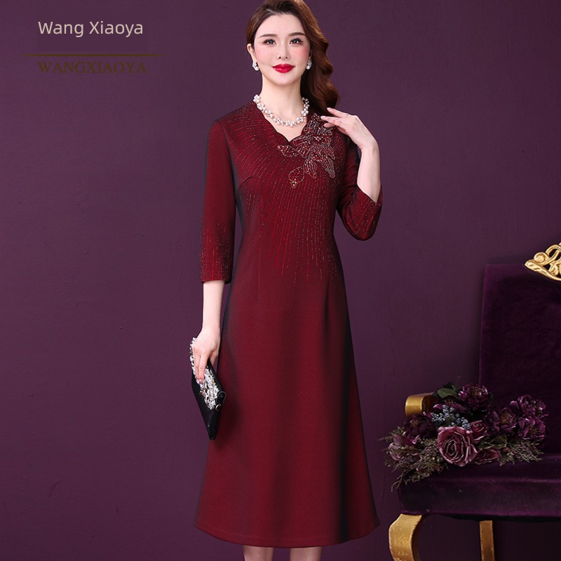 Wang Xiaoya Nail bead Embroidery wedding Girlhood Dress