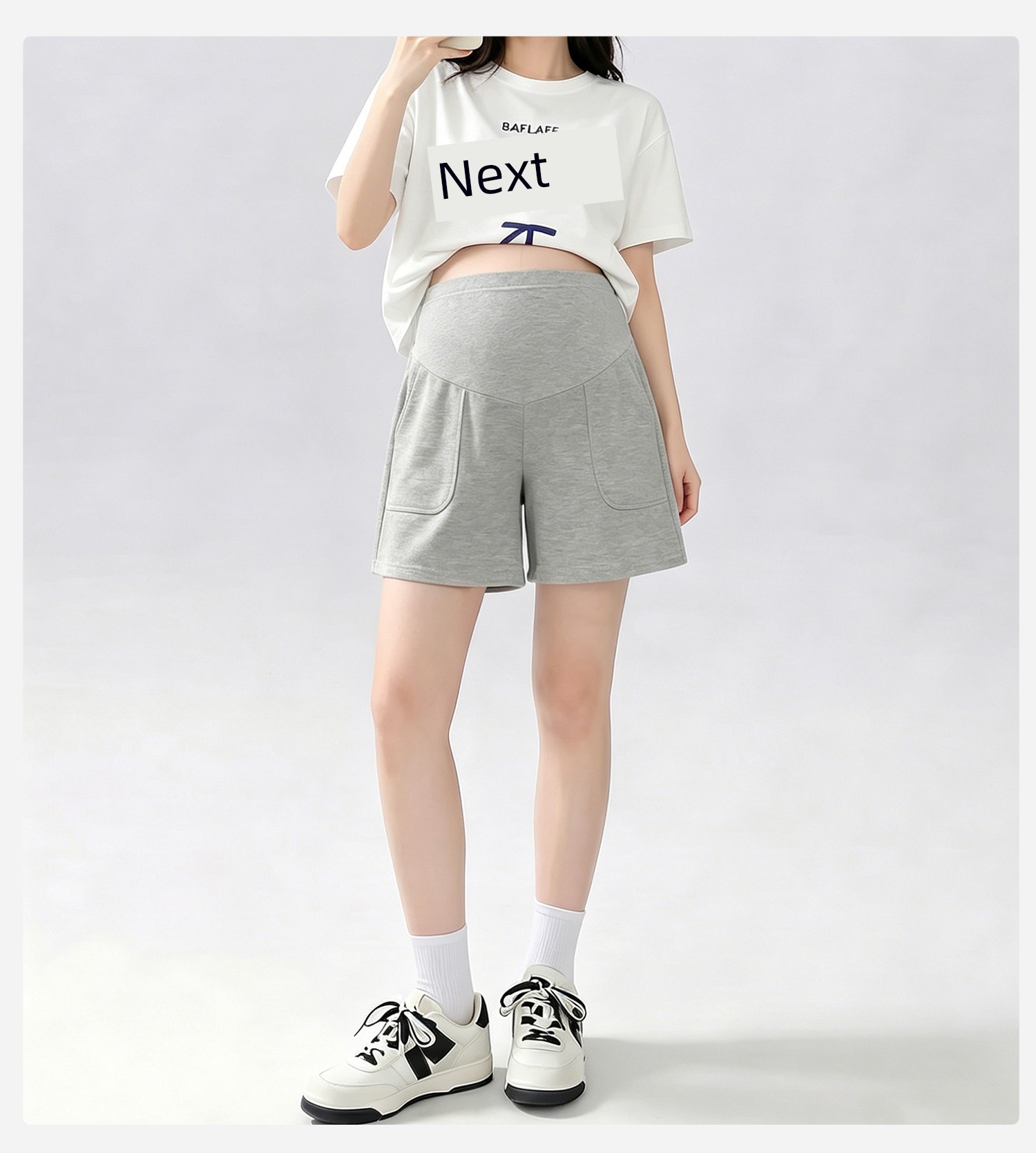 Jq Jingqi Maternity Shorts for Summer 2026 New Thin Style Five-Point Pants, Non-Tightening on the Belly during Pregnancy, Maternity Wear — 12