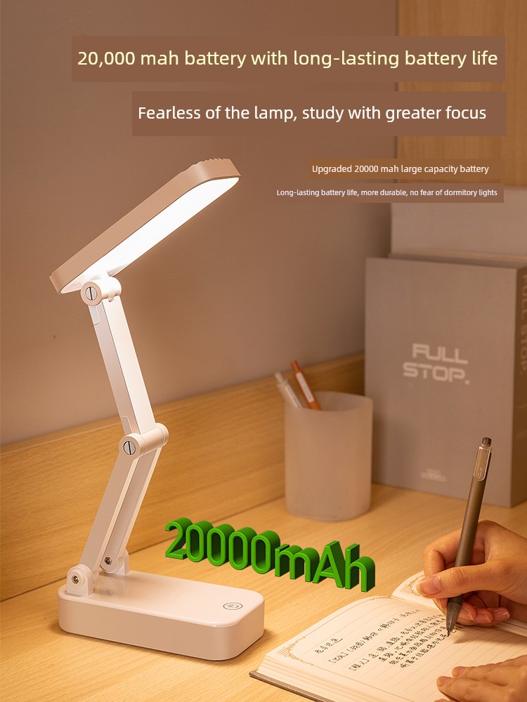 High School Used-on-Bed Foldable Ultra-Long Life Battery Table Lamp