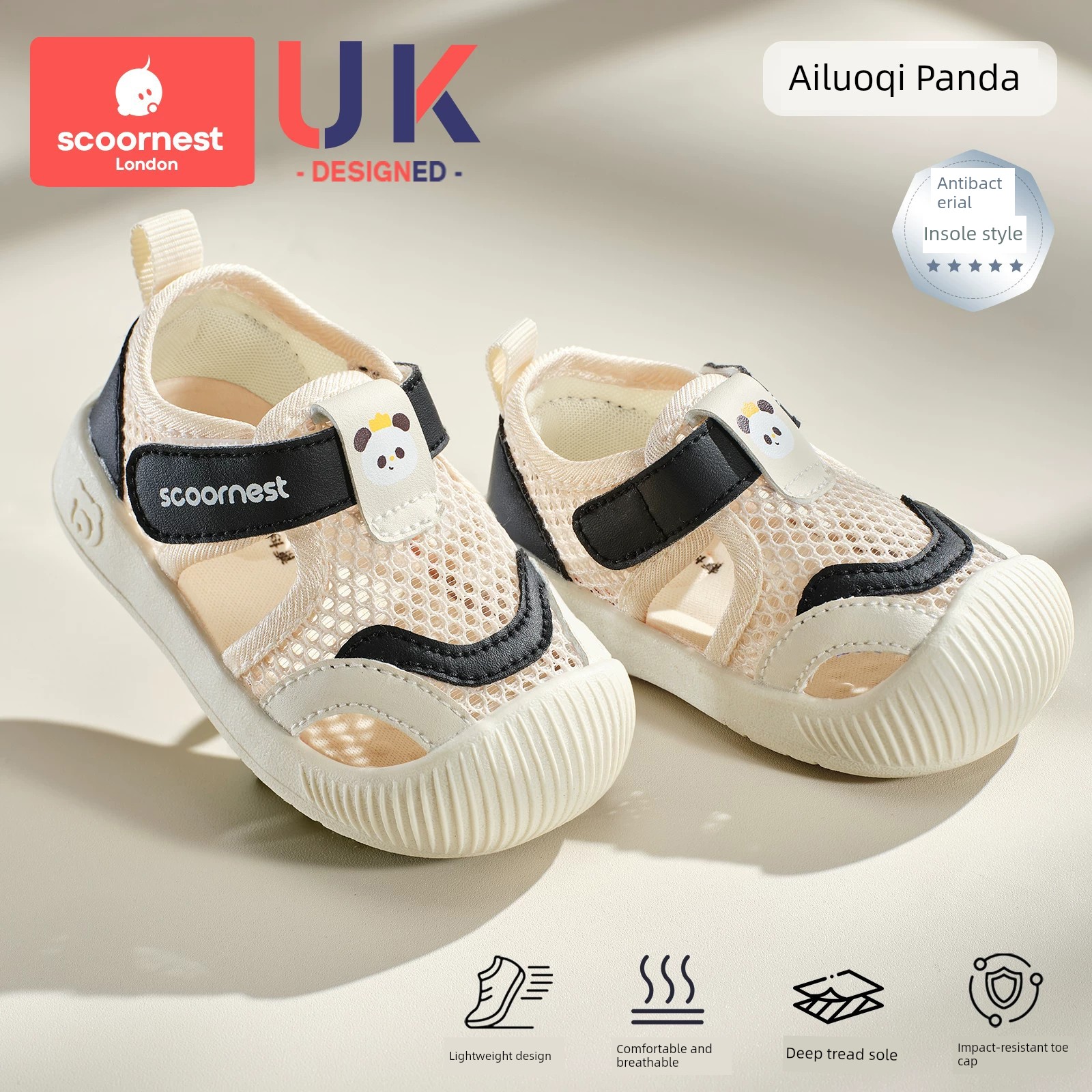 Kechao Kidsren's Baby Toddler Shoes Spring and Summer Functional Shoes for Boys and Girls with Soft Soles Indoor Baby Breathable Mesh Anti-Slip Shoes — 5