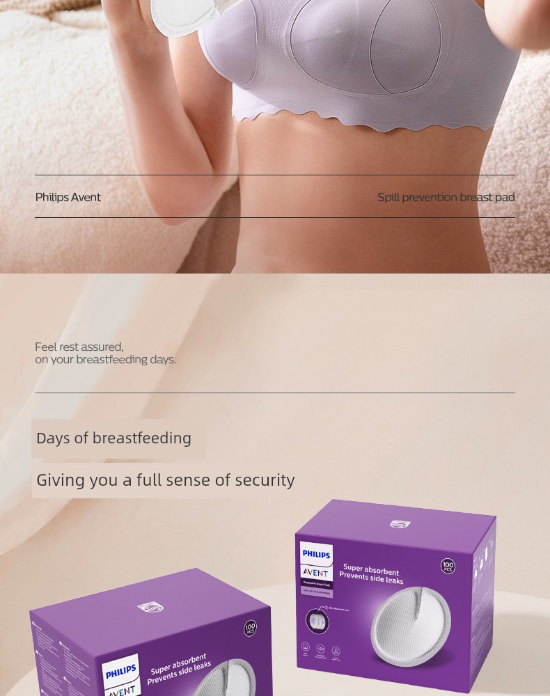 Philips Avent Anti-Leakage Breast Pads, Disposable Cotton Anti-Leakage Breast Pads for Breastfeeding and Postpartum, Ultra-Thin and Breathable Breast Pads — 2