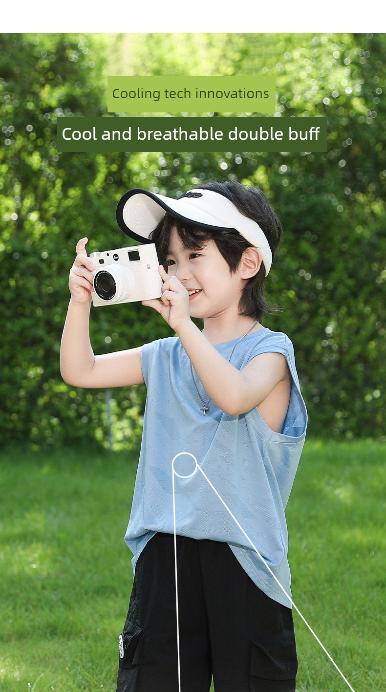 Little Elephant Ham Children's Clothing Boys' Sports Vest 2026 New Children's Summer Mesh Quick-Drying Breathable Sleeveless T-Shirt — 7