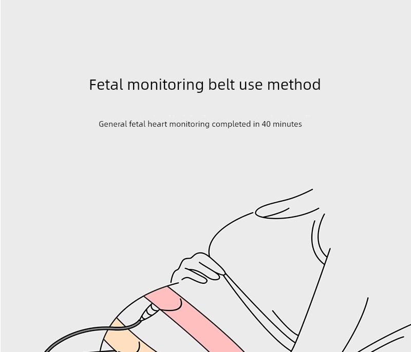 Dedicated 2 Pregnancy Prenatal Examination Long Fetal Heart Monitoring Belt — 15
