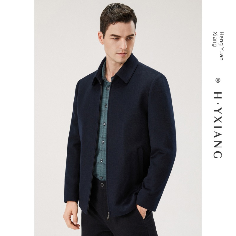 hyz  Middle aged and elderly Pure wool Woollen cloth loose coat Jacket