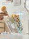 Makeup brush storage cylinder dustproof dressing table top cosmetics lipstick box eyebrow pencil eye shadow brush storage rack pencil