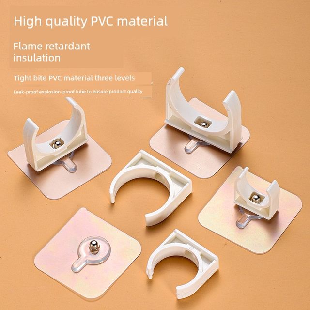 Punch-free water pipe snap fixing clamp PPR pipeline gas pipeline gas pipe clamp U-type pipe clamp nail-free wall