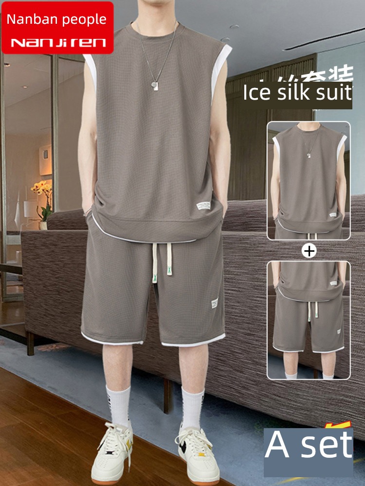 NGGGN man summer vest leisure time Sports suit