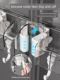 Wall-mounted mop clip rack rust-proof and hole-free toilet bathroom balcony snap-fixed broom storage rack