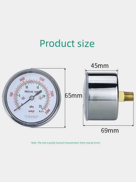 Axial membrane box pressure gauge YE60Z air pressure gauge micro pressure gauge 10KPa natural gas gauge Combustor kPa meter