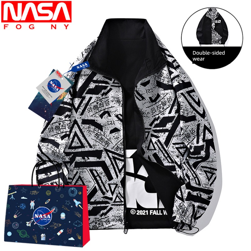 NASA   FOG   NY autumn Wear on both sides clothes Jacket