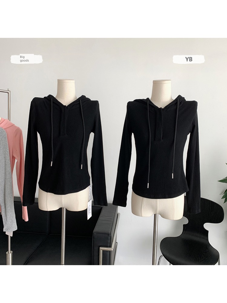 Women's wear Hooded Autumn and winter Self-cultivation jacket Long sleeve T-shirt