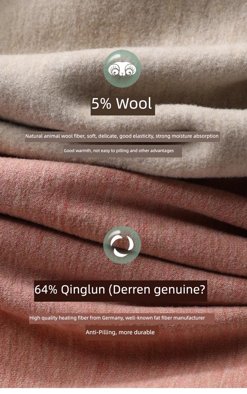 keep warm suit ma'am Autumn and winter Plush thickening Lay a foundation jacket trousers Derong Cashmere Self heating Autumn clothes and pants