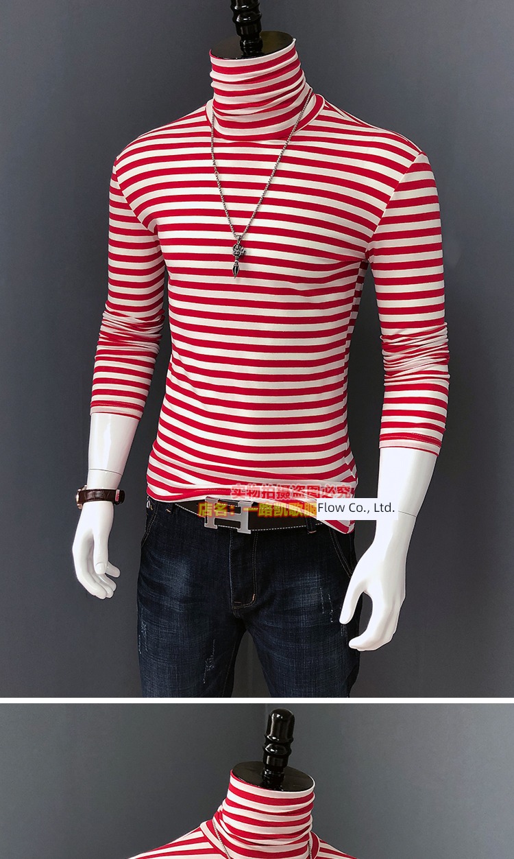 tide High collar man Inner lap Tight fitting Long sleeve Undershirt