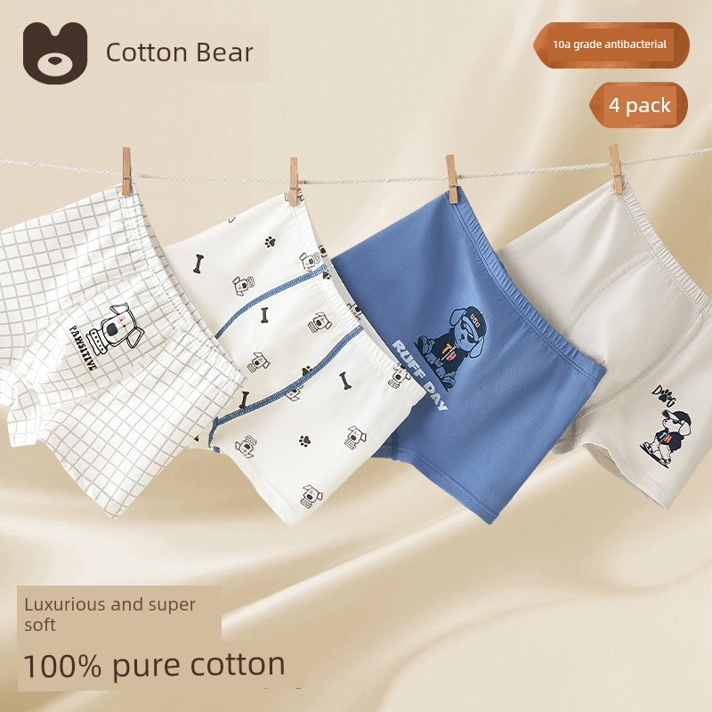 [100% Cotton] Children's Underwear, Boys' Pure Cotton Type A, Baby Boy's Boxer Briefs, Development Period Boy's Boxer Shorts — 7