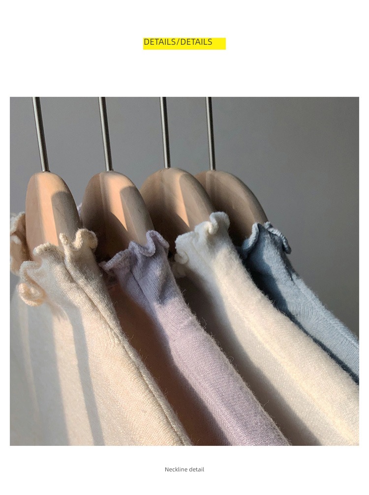 High collar spring and autumn Agaric edge Versatile Self-cultivation Condom sweater