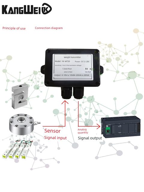 High-precision weighing sensor 0-10v pressure weight transmitter signal amplifier analog voltage current plc
