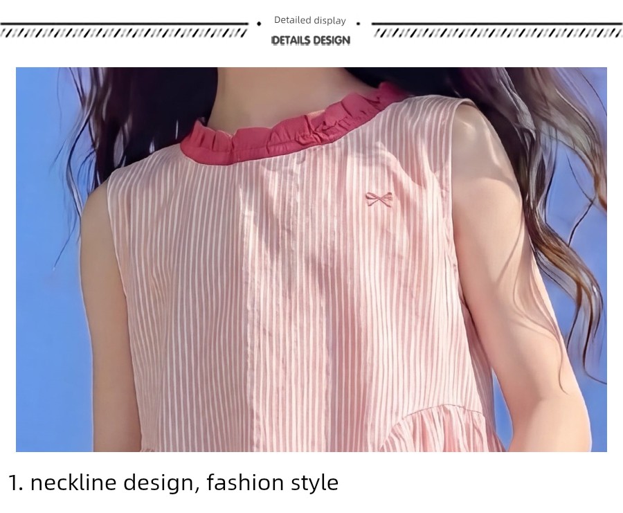 Girls' Summer Outfit 2026 New Stylish Children's Trendy Striped Dopamine Two-Piece Set Girls' Summer Clothes Fashion — 12