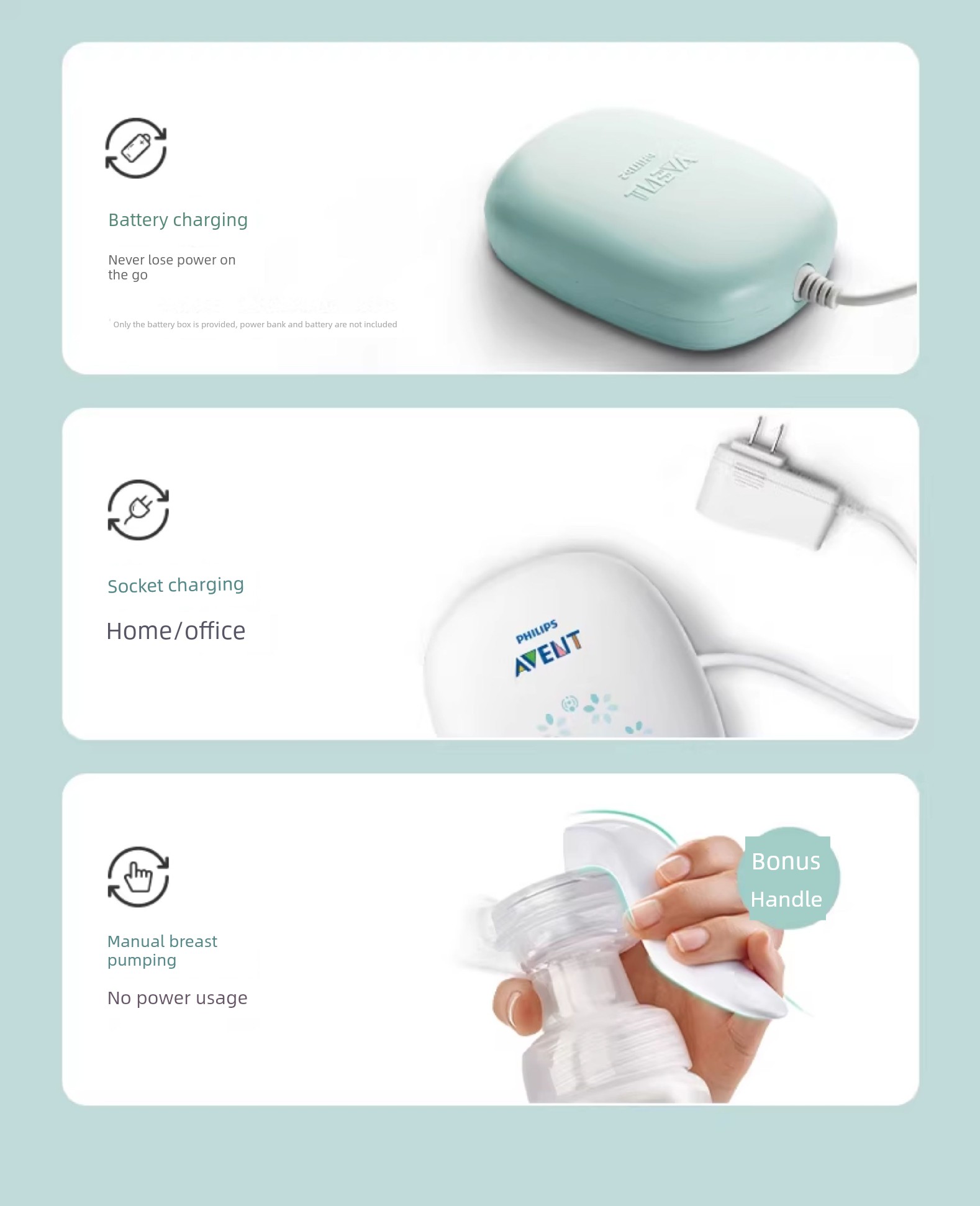 Philips AVENT Genuine Goods Electric Manual Dual-Use Breast Pump Bass Portable Unilateral Massage Milking Breast Pump — 22