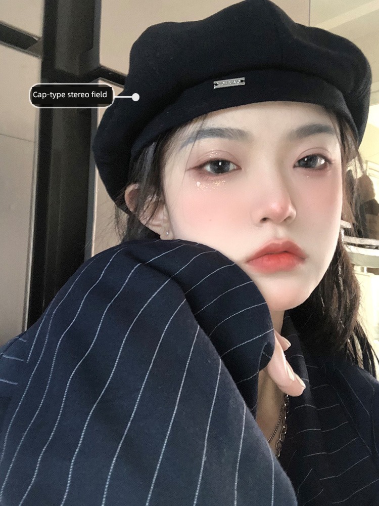 Internet celebrity solar system female Autumn and winter Korean version Tidal display face Little hat