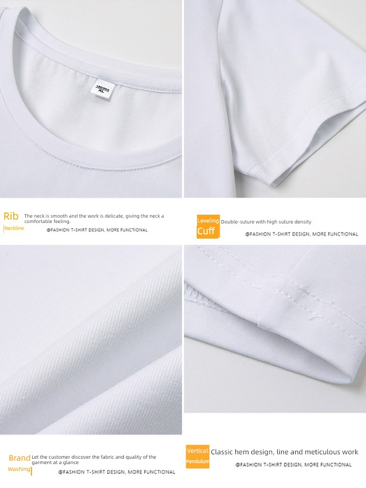 NGGGN man Round neck jacket white Short sleeve T-shirt