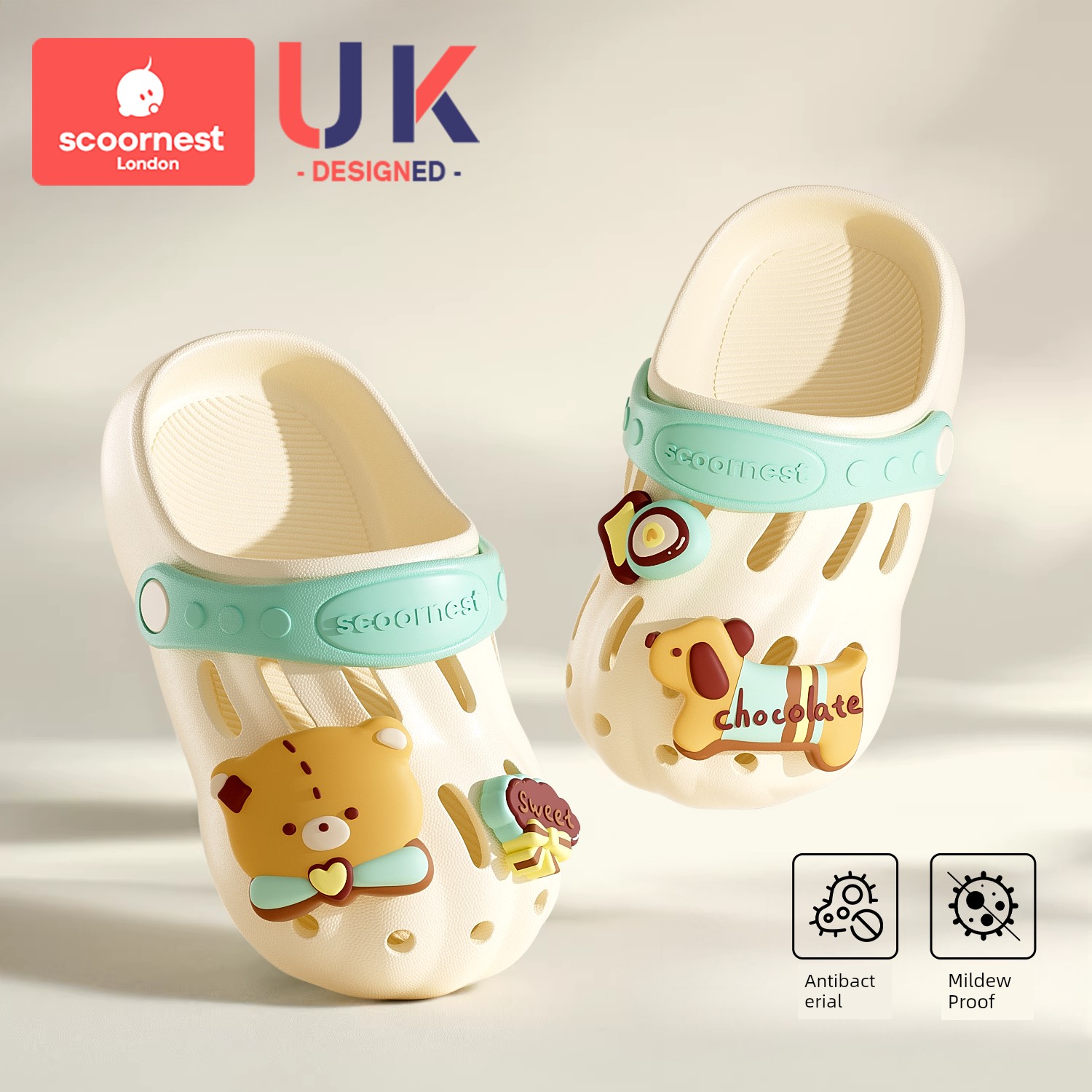 Kechao Children's Clogs for Boys and Girls, Summer Closed-Toe Sandals for Babies, Non-Slip Indoor Bath Slippers for Infants and Toddlers — 4