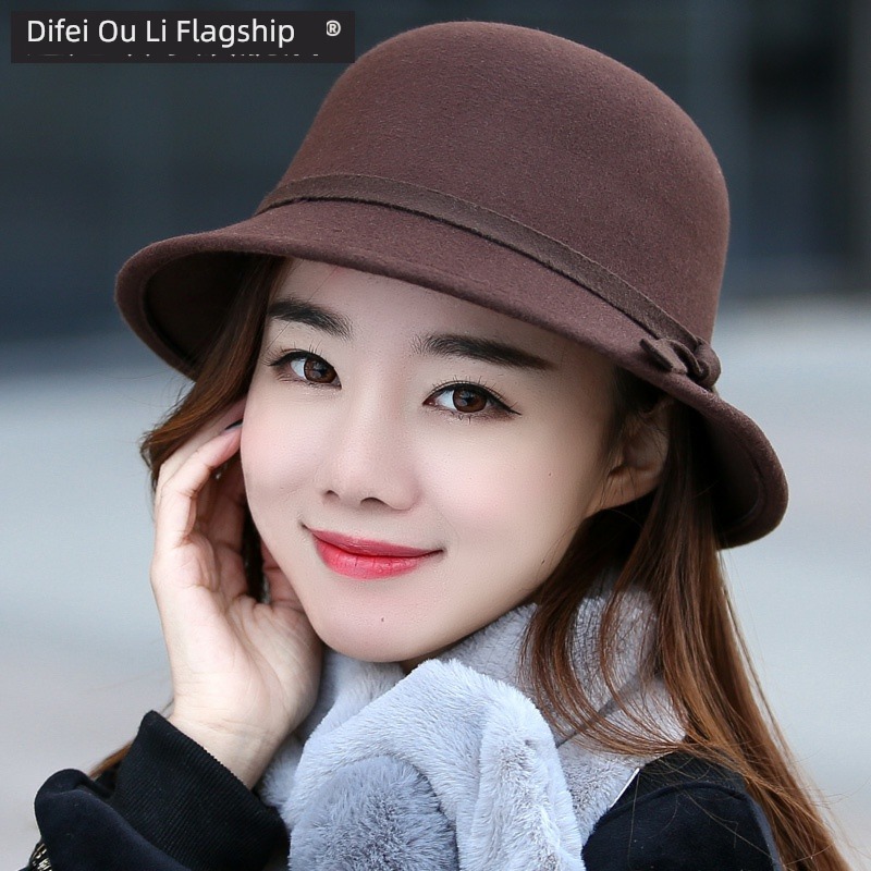 ma'am Hat female winter fashion Tide cap Versatile Autumn and winter Korean version Maozi spring and autumn Women's hat 2017 winter Women formal hat