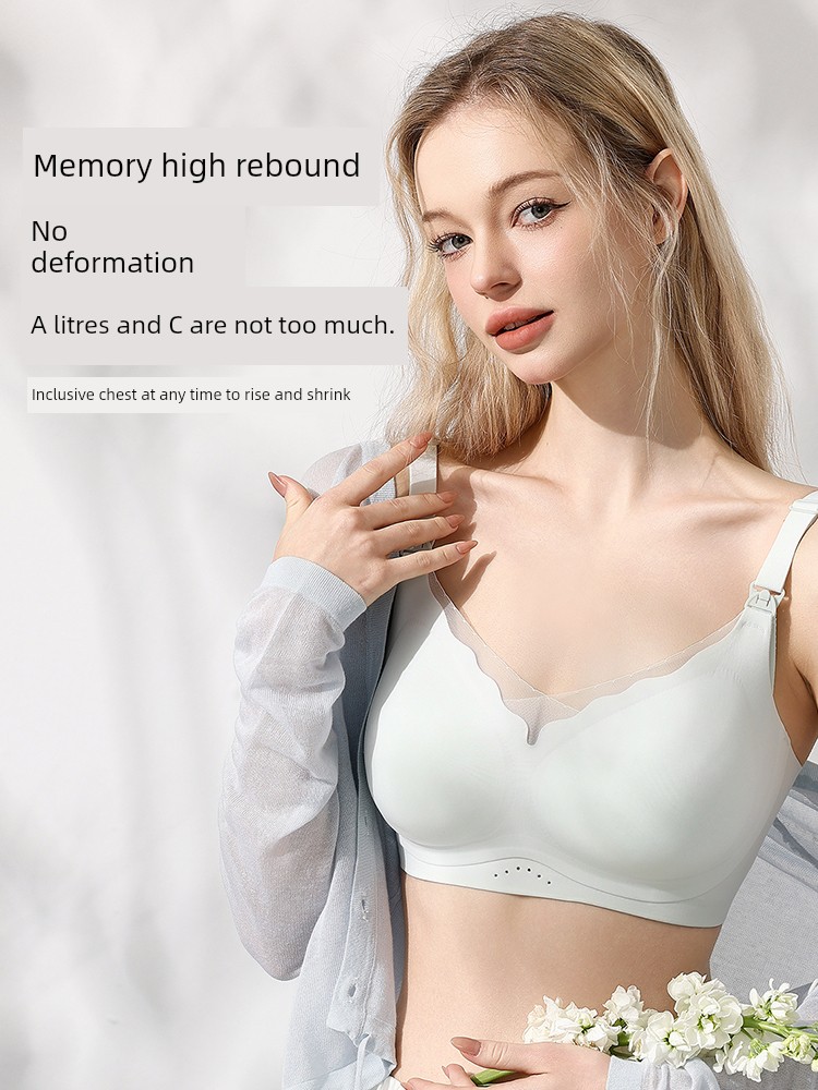 Clearance Sale Nursing Bras, Large Size, for Big Busts, Summer Thin Style, Postpartum Breastfeeding, Anti-Sagging, Pregnancy Nursing Bra