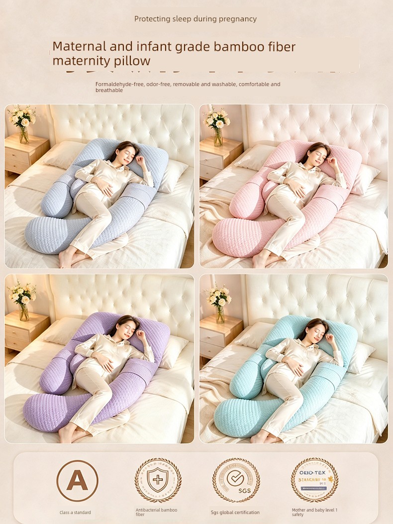 Pregnancy Pillow for Waist Support, Side Sleeping, Belly Support, Side-Lying Pillow, Pregnancy-Specific Sleeping Pillow, Special Pillow for Late Pregnancy — 9