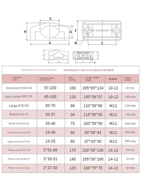 High-voltage cable clamp high-quality screw clamp nylon material arc-shaped wire clamp three-core oil pipe clamp Wuyi Electric