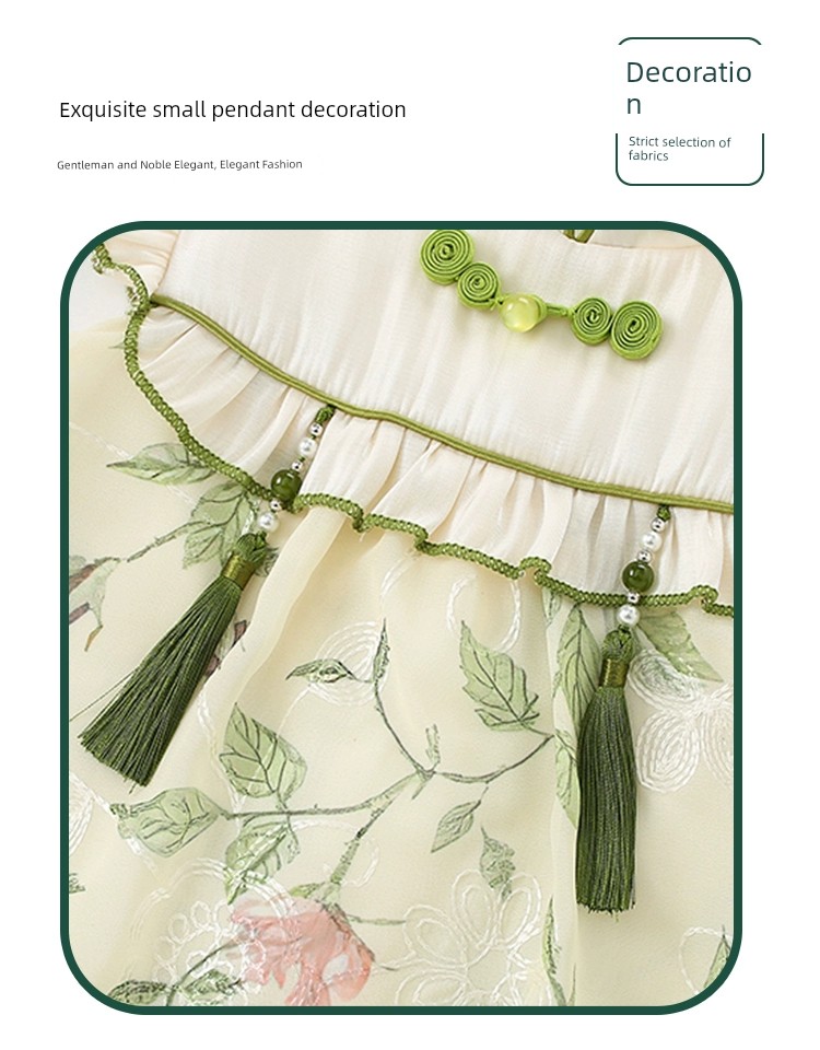 National Style Baby Girl Fresh Green Newborn Cheongsam — 8