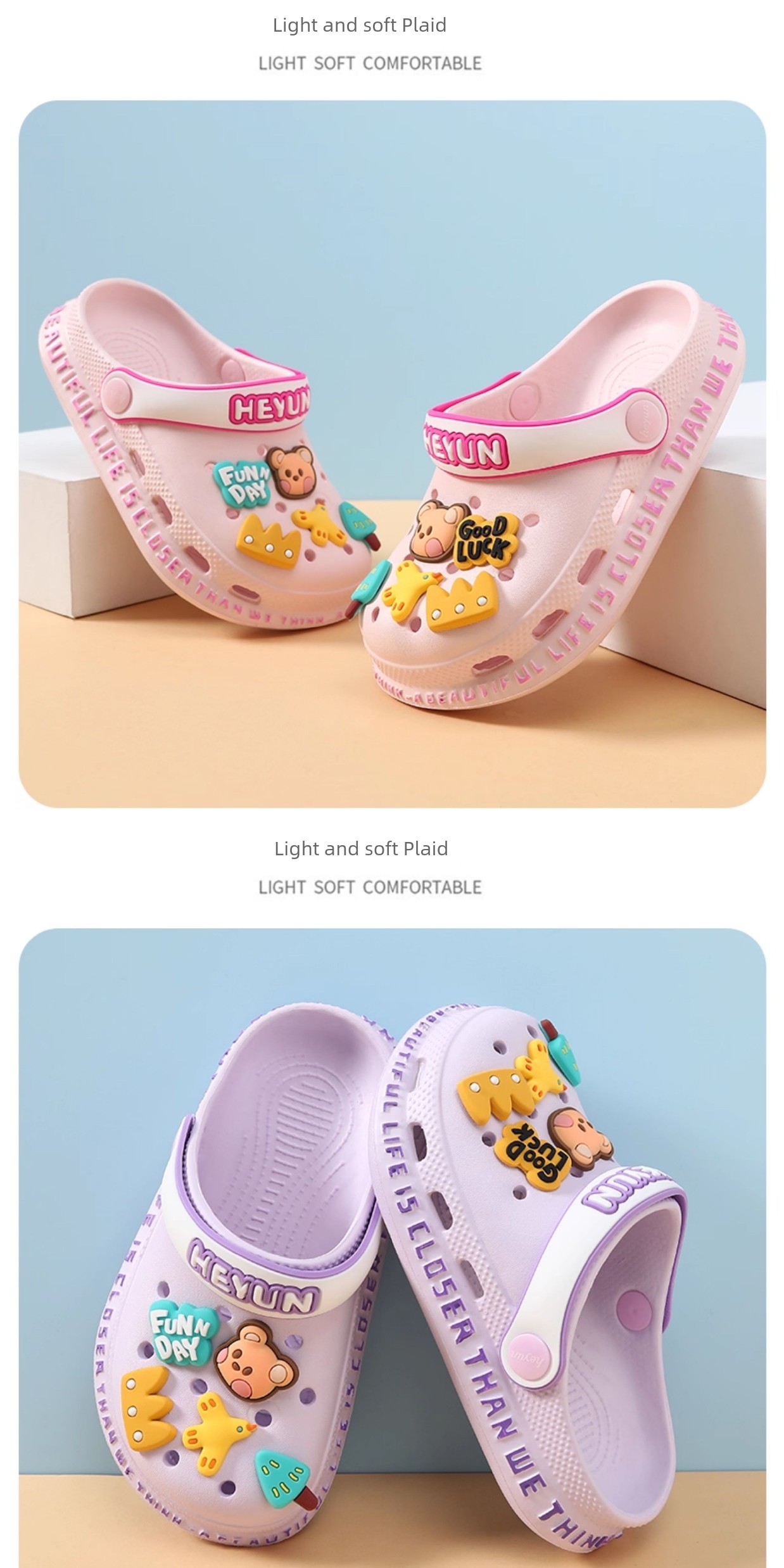 Boys Sandals Children's Hole Shoes Outdoor Non-Slip Bear Girls' Slippers Child Baby Closed Toe Summer Children's — 8