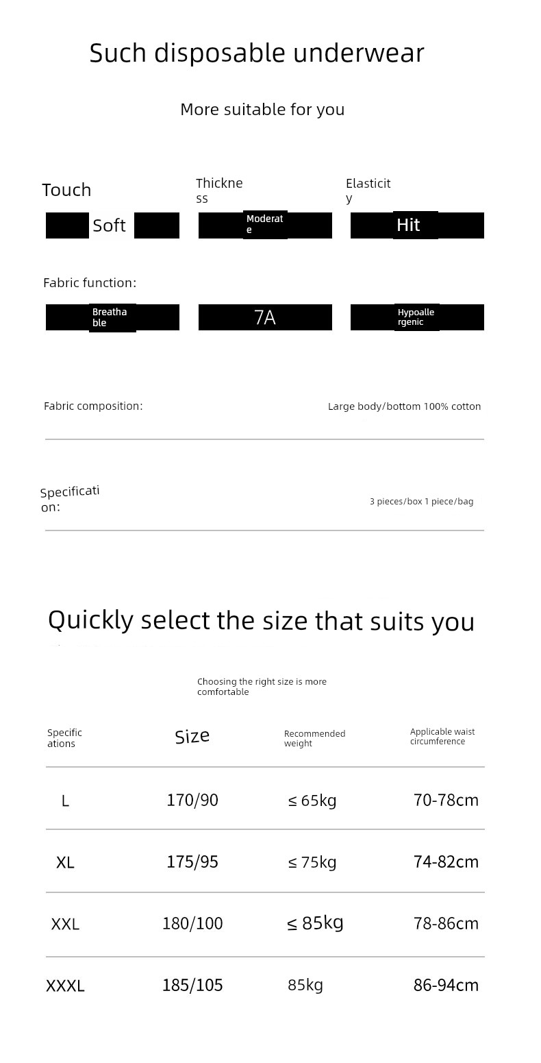 Qianxi Disposable Underwear Men Boxer Pure Cotton Sterilization Shorts Travel Disposable Daily Disposable — 21