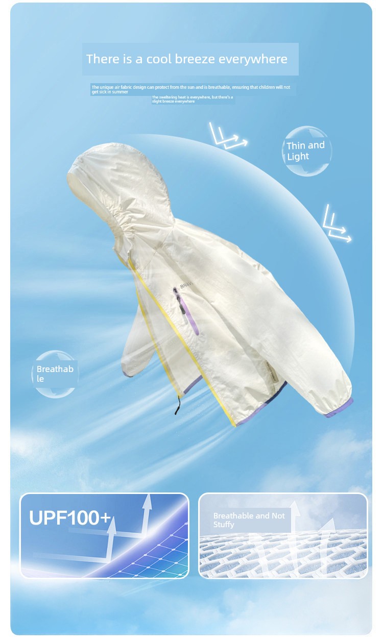 Haima's Children's Sun Protection Clothing Summer 2026 New Summer Style Skin Jacket Girls' Lightweight Coat Boys' Sun Protection Clothing — 12