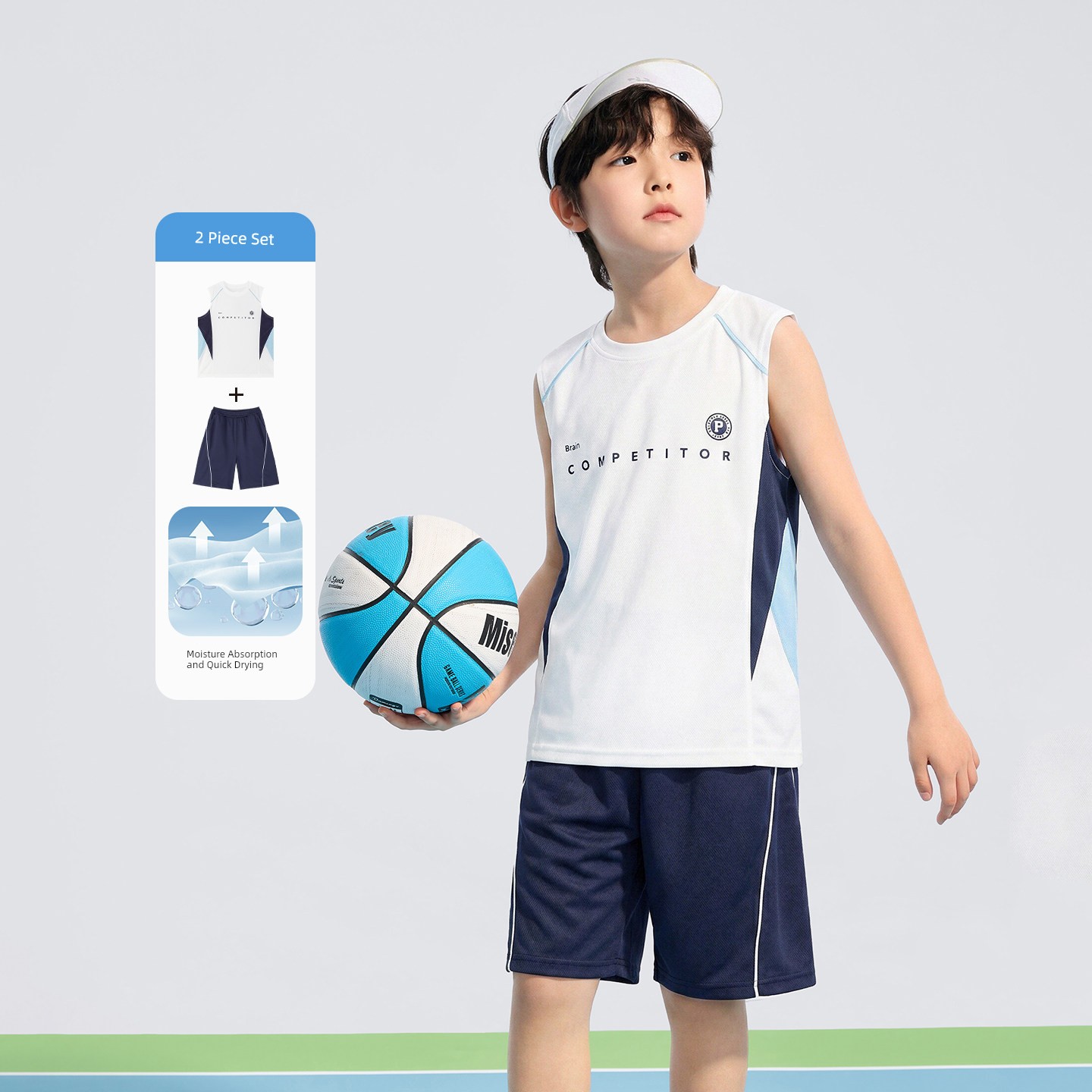 Zuoxi Children's Clothing Boys' Quick-Dry Set Children's Sports Vest and Shorts Two-Piece Mesh Summer Outfit 2026 New Trendy Style — 8