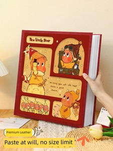 Laminated Photo Album DIY Star-Themed Stickers for Commemorating Family Baby Growth 5-Inch 67 Polaroid Photo Collection 