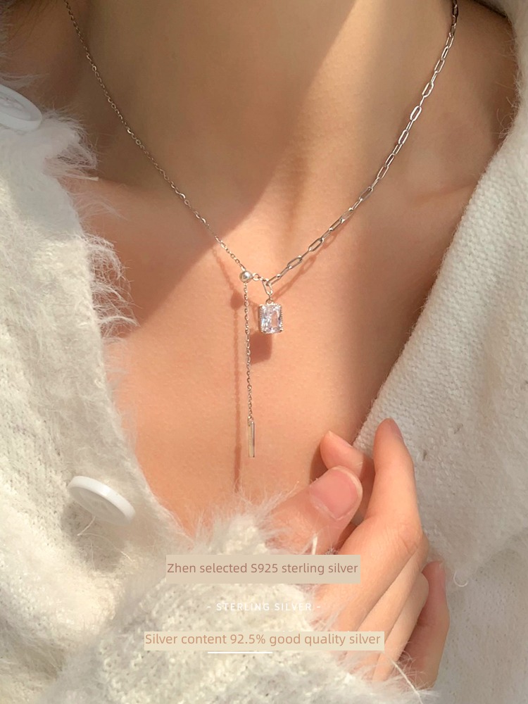 It's too late original s925 Sterling Silver female temperament Accessories Necklace
