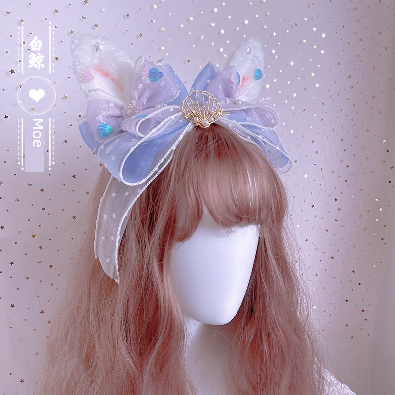 Lolita shell Original girl Silk yarn Side clip ocean