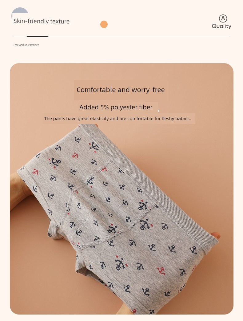 3 PCs No Side Seam Cotton Elastic Children's Underpants — 7