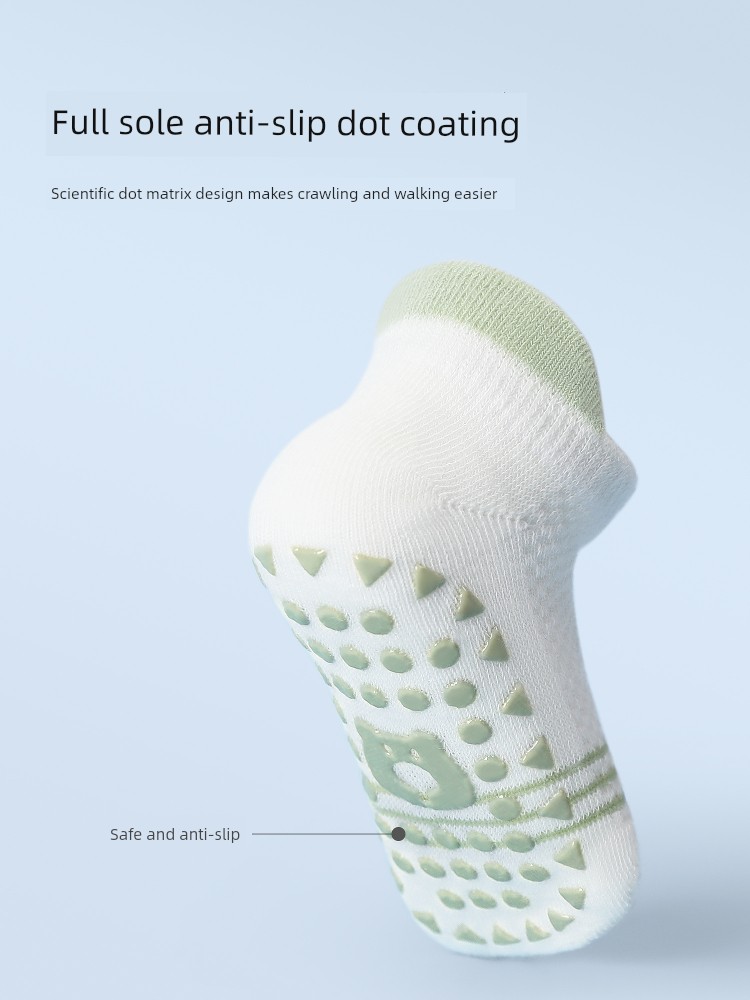 Baby Floor Socks, Summer Thin Non-Slip Cooling Socks for Infants, Indoor Walking Socks for Young Children, One-Year-Old Mesh Socks — 2