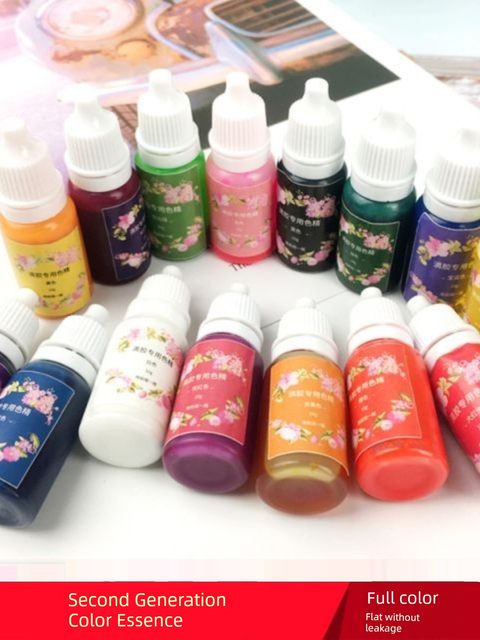 水晶滴胶二代色精环氧树脂DIY手工材料水墨画效果高浓缩染色剂