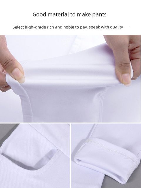 Small cropped pants for women wearing summer thin leggings 2025 new small foot pencil pants white cropped pants